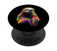 Sloth Design Color Pop Art Sloth Lovers PopSockets Adhesive PopGrip