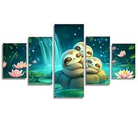 Sloth Diamond Art 5D Diamond Painting Animal 5 Pack DIY Crystal Art Kits for Adults Full Round Drill Gems Arts and Crafts for Adults Mosaic Kit for Home Wall Decor, Gifts 44x90in/225x110cm, Model471