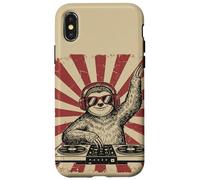 Sloth Dj Headphones Record Player Retro Party Case for iPhone X/XS