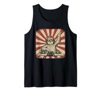 Sloth Dj Headphones Record Player Retro Party Tank Top