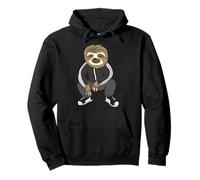 Sloth Doing A Slav Squat In His Tracksuit Pullover Hoodie