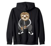 Sloth Doing A Slav Squat In His Tracksuit Zip Hoodie