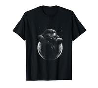 Sloth Drawing - Realistic Sloth on the Moon T-Shirt