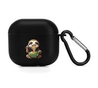 Sloth Eating Ramen Bluetooth Earbuds Protector Compatible with Airpods 4 Cute Wireless Earbud Case Cover