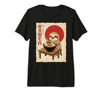 Sloth Eating Ramen Japanese Noodles Premium T-Shirt