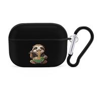 Sloth Eating Ramen Printed Bluetooth Earbuds Case Colorful Wireless Headphones Covers Compatible With AirPods Pro 2