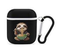 Sloth Eating Ramen Trendy Bluetooth Earbuds Protector Cute Wireless Earbud Case Covers Compatible with Airpods 1/2