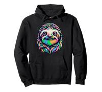 Sloth Face Pop Art Animal Pullover Hoodie