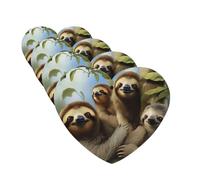 Sloth Family Car Air Freshener Cards for Women Men 4 Pack Cute Car Accessories Long Lasting Scent Car Diffuser Hanging Auto Aromatherapy Tablets Car Fresheners Gifts