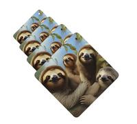 Sloth Family Car Air Freshener Cards for Women Men 4 Pack Cute Car Accessories Long Lasting Scent Car Diffuser Hanging Auto Aromatherapy Tablets Car Fresheners Gifts