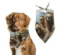 Sloth Family Dog Bandanas Adjustable Bib Party Pet Decorations Cute Dog Triangle Scarfs for Small Medium Puppy Cat Costume Accessory