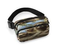 Sloth Family Fanny Pack Belt Bag with Adjustable Strap Fashion Waist Bag for Outdoor Sports Hiking, white, 20x13cm, Full Printed Waist Bag