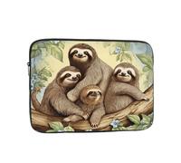 Sloth Family Laptop Bag 10 inch Business Briefcase Gifts for Men Women Water Resistant Laptop Sleeve Carry On Laptop Case Shockproof Protective Computer Bag Notebook Case
