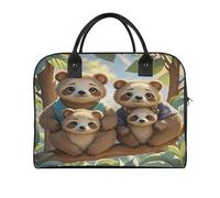 Sloth Family Laptop Tote Bag Casual Travel Handbag Multi Pocket Shoulder Bags for Work Travel