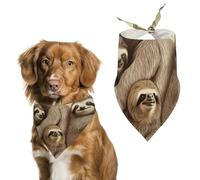 Sloth Family Pet Scarf Adjustable Pet Accessories Triangular Scarf Washable Floral Print Puppy Bib Bandana Stylish Comfortable Cat Scarves for Holiday Scarfs