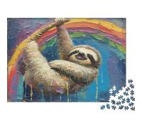 Sloth Family Puzzles 1000 Pieces of Precision Cut Colourful Jigsaws As An Aesthetic Jigsaw Puzzle for Home Decor And Stress Relief 52x38cm/1000pcs