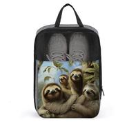 Sloth Family Shoe Bag Shoe Bags for Travel Waterproof Shoe Bag Shoes Storage Organizer with Zipper & Handle Sneaker Bag Shoe Pouch, style, One Size, Shoe Bags for Travel