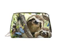 Sloth Family Toiletry Pouch, Travel-Friendly Makeup Organizer for Makeup Brushes, Lipsticks