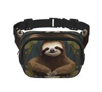 Sloth Fanny Pack Adjustable Crossbody Bag Large Waist Bag Travel Belt Bag Unisex Bum Bag