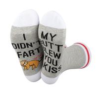 Sloth Fart Socks I Didn't Fart My Butt Blew You A Kiss Socks Sleepy Sloth Socks Sloth Lovers Gift (Cotton, You A Kiss SOCKS)
