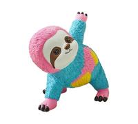 Sloth Figurine Yoga Colorful | Resin Animal Statue | Sloth Figurine Ornament for Indoor Home Living Room Shelf Tabletop Mantle Fireplace Party Display