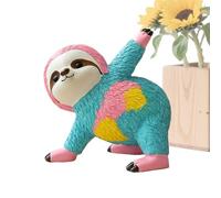 Sloth Figurines for Desk Yoga Colorful | Animal Resin Sculpture | Sloth Sculpture Ornament for Holiday Home Indoor Decoration Shelf Tabletop Mantle Fireplace Display