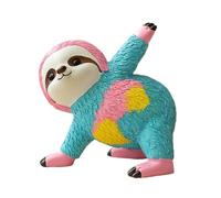 Sloth Figurines for Desk Yoga Colorful | Resin Animal Statue - Sloth Decoration Figurine for Tabletop Shelf Home Party Holiday Mantle Fireplace