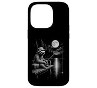Sloth Fishing Under Full Moon Night Lake Design Case for iPhone 14 Pro