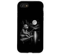 Sloth Fishing Under Full Moon Night Lake Design Case for iPhone SE (2020) / 7/8