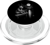 Sloth Fishing Under Full Moon Night Lake Design PopSockets PopGrip for MagSafe