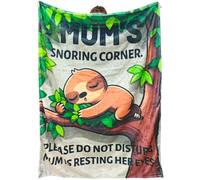 Sloth Fleece Throw Blanket, Ultra Soft Flannel Blanket to Mum Sloth Blankets 100x130cm Animal Throw Blanket Lightweight Plush Fuzzy Bed Blankets for Bed Sofa Napping Christmas Thanksgiving