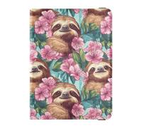 Sloth Flower Leaf Green Leather Passport Card Holder Cover Combo for travel Wallet Combo Wallet Passport Holder for men Lightweight