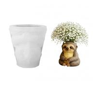 Sloth Flower Pot Silicone Mold, Creative 3D Animal Resin Casting Planter Pot Mould for Succulent Planters, Candle Holders, Pen Organizers, DIY Home Decor