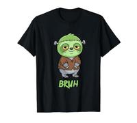 Sloth Frankenstein Bruh Halloween Value Graphic T-Shirt, Men, Black, S