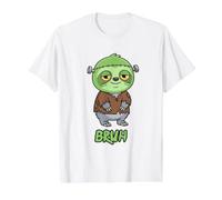 Sloth Frankenstein Bruh Halloween Value Graphic T-Shirt, Men, White, L