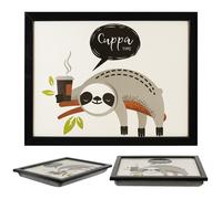 (Sloth) GEEZY Large Wooden Bean Bag Cushioned Lap Tray - 44 x 34cm