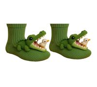 Sloth Gifts 3D Knit Animal Socks Women Novelty Funny Soft Cosy Hugging Kids Sloth Sock Bed Home Warm Teen Girls Gifts For Christmas Valentines Mum Wife Daughter Light Green