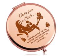 Sloth Gifts for Women Compact Makeup Mirror Sloth Themed Gift for Sister Inspirational Positive Gifts for Women Friendship Gift for Female Friends Christmas Birthday Present Folding Makeup Mirror