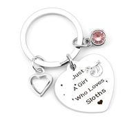 Sloth Gifts for Women Girl Sloth Themed Lovers Keychain Birthday Christmas Animal Lovers Gifts for Bestie Friend Daughter Wife Sister Girlfriend Adorable Animal Accessory Slow Living Inspired Present