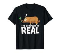 Sloth Gifts The Struggle Is Real Lazy Sloth Pyjama T-Shirt