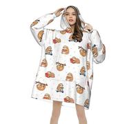 Sloth Gifts Wearable Blanket Oversized Cute Blankets Cozy Hoodie For Adults Sweatshirt Sweater Throw With Pocket