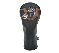 Sloth Golf Club Covers Headcovers PU Leather Animal for Driver Fairway Woods Hybrid Protector with Interchangeable Number Tag (Hydrid)