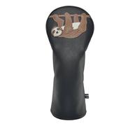 Sloth Golf Club Covers Headcovers PU Leather Animal for Driver Fairway Woods Hybrid Protector with Interchangeable Number Tag (Driver)