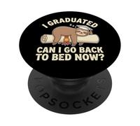 Sloth Graduation Funny I Graduated Can I Go Back To Bed Now PopSockets Adhesive PopGrip