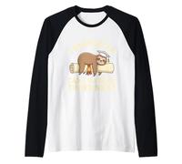 Sloth Graduation Funny I Graduated Can I Go Back to Bed Now Raglan Baseball Tee