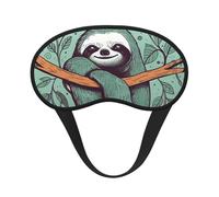 Sloth Green Sleep Mask Soft Comfortable Eye Mask with Adjustable Strapblackout Eye Sleep Shade Cover for Women Girls Men Travel Yoga Nap Shift Work