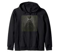 Sloth Grim Reaper Cloak Scary Horror Heart Halloween Zip Hoodie