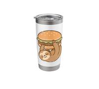 Sloth Hanging On Burger Cartoon Stainless Steel Insulated Tumbler