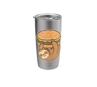 Sloth Hanging On Burger Cartoon Stainless Steel Insulated Tumbler