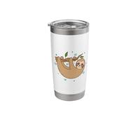 Sloth Happily Hanging on Branch Lazy Stainless Steel Insulated Tumbler